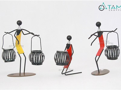 Chân nến người sắt nghệ thuật H-CHN-05